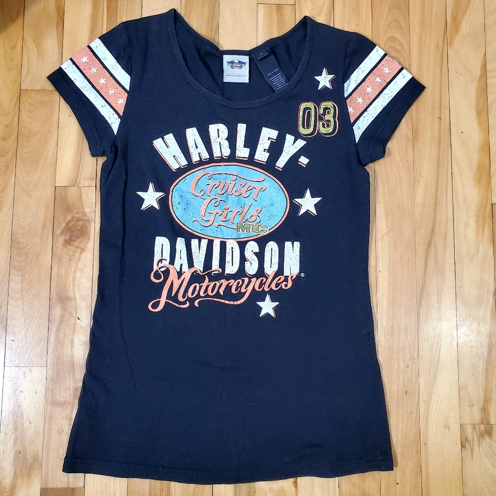 Harley-Davidson Women's Printed HDMC Short Sleeve Size S